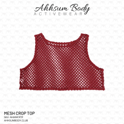 Ahhsum Body Activewear - Mesh Crop Top